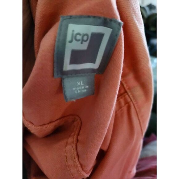 J. C. Penny’s Coral Button Front Jean Jacket Size XL - Picture 4 of 4